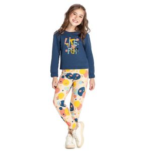 Conjunto Menina Moletom Peluciado Blusa Calça Elian