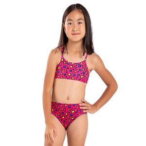 Biquíni Infantil Menina Rosa Shock Proteção UV 50+ BG