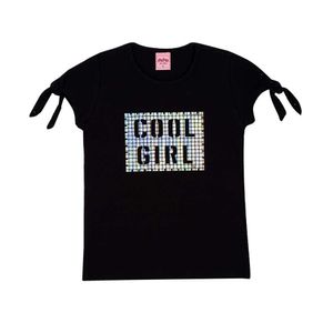 Blusa Infantil Menina Cotton Cool Girl Serelepe Preto