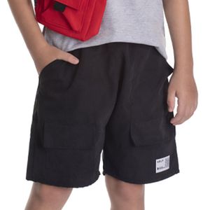 BERMUDA MENINO TWILL SOFT SKATE PRETO SERELEPE