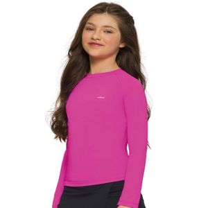 Camiseta Infantil Com Proteção UV50+ Pink Fluor Selene