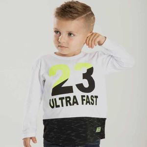 Camiseta Infantil Menino Em Algodão Branco Serelepe