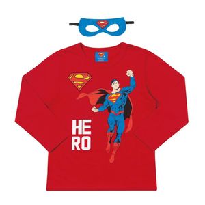 Camiseta Infantil Com Máscara Superman Marlan Vermelho