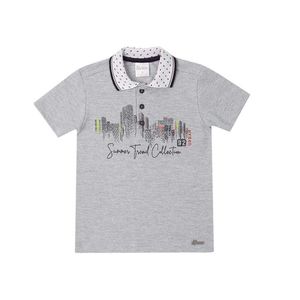 Camiseta Polo Infantil Paraíso Mescla