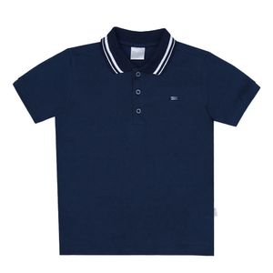 CAMISETA POLO INFANTIL AZUL MARINHO PARAÍSO