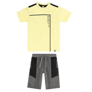 Conjunto Curto Infantil Menino Colorittá Amarelo