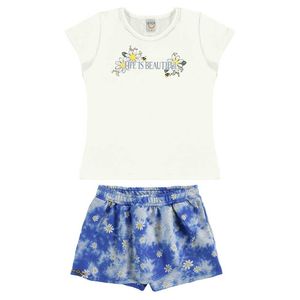 Conjunto Infantil Menina Beautiful Blusa E Short