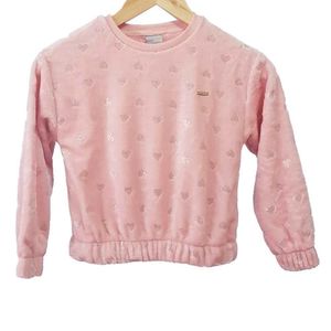 Blusão Infantil Menina Fleece Estampada Corações Colorittá