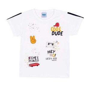 Camiseta Infantil Divertida Serelepe Branco