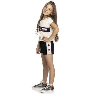 Conjunto Infantil Menina Off White You Glow Elian