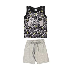 Conjunto Infantil Menino Regata e Bermuda Start The Game Elian