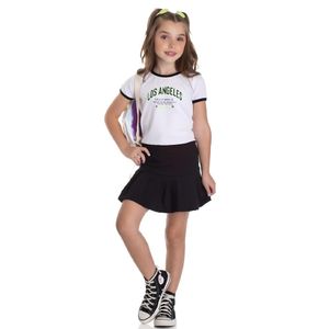 CONJUNTO CROPPED SAIA-SHORT MOLETINHO COLLEGE SERELEPE