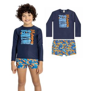 Conjunto Praia Infantil Os Boys UV50 Boca Grande