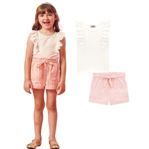 Conjunto Infantil Blusa Cotton Pérola Shorts Shine Kukiê