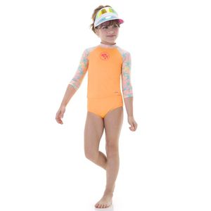 CONJUNTO PRAIA PROTEÇÃO UV LARANJA NEON MARLAN