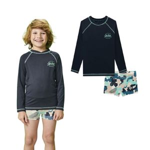 Conjunto Praia Infantil Camiseta Sunga UV Dry UV 50 Luc.Boo