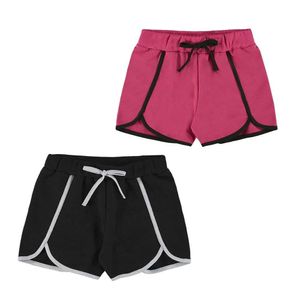 Kit 2 Shorts Infantil Menina Moletinho Rosa Preto BG