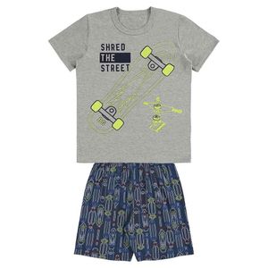 Pijama Infantil Brilha No Escuro Skate Boca Grande