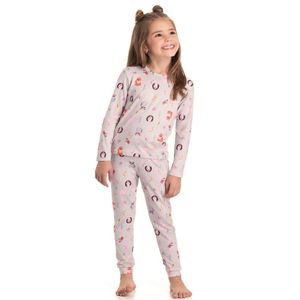 Pijama Infantil Modal Bichinhos Bege Dadomile