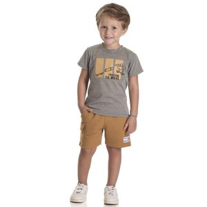 CONJUNTO MENINO CAMISETA BERMUDA MOLETINHO SERELEPE