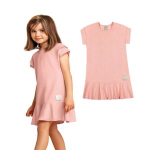 Vestido Infantil Menina Rosa Glitter Cotton Colorittá