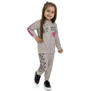 Conjunto Longo Infantil Moletinho Love Marlan Mescla White