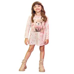 Vestido Infantil ThermoSkin Ursinha Love Kukiê