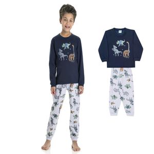 Pijama Infantil Moletinho Brilha No Escuro Dino Dadomile