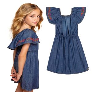 Vestido Infantil Menina Jeans Bordado Colorittá