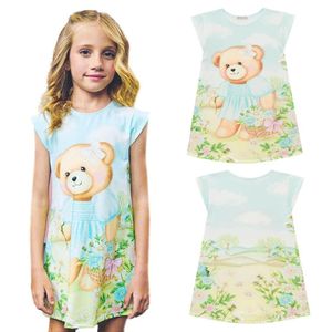 Vestido Infantil Power Ursinha Azul Claro Infanti