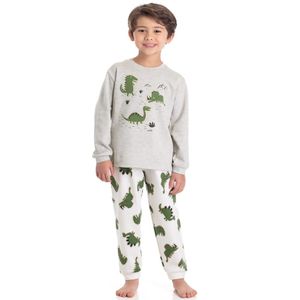 Pijama Infantil Moletinho Brilha No Escuro Dino Dadomile