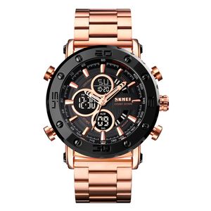 Relógio Masculino Skmei AnaDigi 1636 Rose e Preto