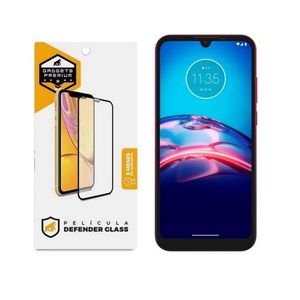 Película Defender Glass para Motorola Moto E6s / E6i - Preta - Gshield