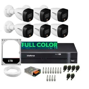 Kit Intelbras 6 Cam 1220b Full Color Dvr 8ch C/Hd 1 Tb