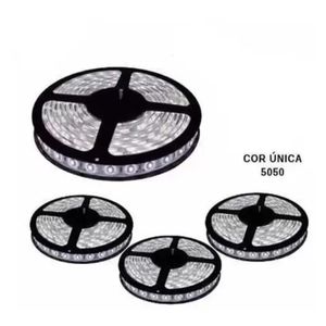 Kit 3 Fita Led Rolo 5m 5050 Branco Frio A Prova D'agua