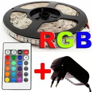 Fita Led Rgb 5050 Rolo 5m 300 Leds Prova D'água + Controle