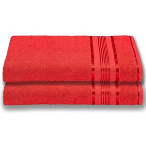 2 Toalhas Plus Size Grossa e Macia 80x180 Vermelho