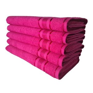 5 Toalhas Plus Size Grossa e Macia 80x180 Rosa