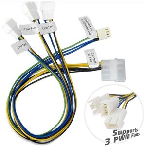 Akasa Pwm Splitter Para Até 3 Ventiladores Pwm Ak-Cb002