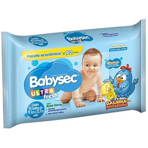 Lenço Umedecido Babysec Ultrafresh Pacote com 92 Unidades