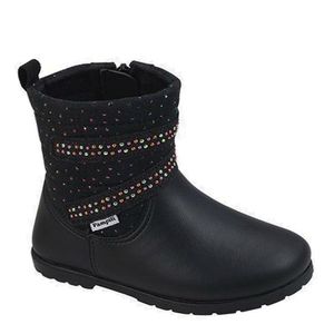 BOTA INFANTIL MENINA PAMPILI TACHAS PRETA RUBI