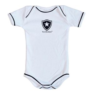 Body Botafogo Oficial Branco Manga Curta Oficial