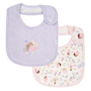 Kit Com 2 Babadores Bebê Fadas Lilás Menina - Hug