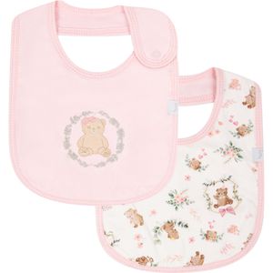 Kit Com 2 Babadores Bebê Urisinhos Rosa - Hug