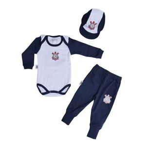 Kit Conjunto Corinthians Body Calça e Boné Oficial