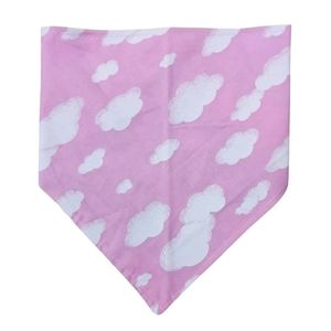 Babador Bebê Bandana Nuvem Rosa