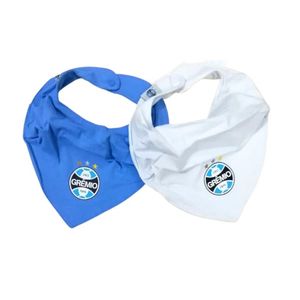 Kit Babador Bandana Azul e Branco Grêmio Oficial