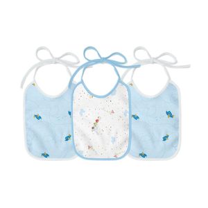 Kit Babador Felpudo Estampado Azul 25x19cm 3 Pçs Papi