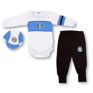 Conjunto Longo Grêmio Com Body e Boné Revedor