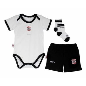 Kit Conjunto Corinthians Body Shorts e Meia Oficial